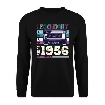 Légende 1956 66e anniversaire Cadeau Hommes - Sweat-shirt Unisexe - noir - Devant - Alina (178cm) & Michal (187cm)