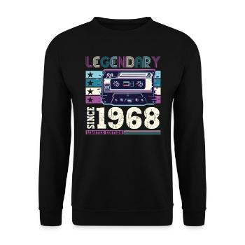 Légendaire 1968 54th Birthday Gift Hommes - Fun - Sweat-shirt Unisexe - noir - Devant - Alina (178cm) & Michal (187cm)