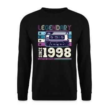 Légendaire 1998 24th Birthday Gift Hommes - Fun - Sweat-shirt Unisexe - noir - Devant - Alina (178cm) & Michal (187cm)
