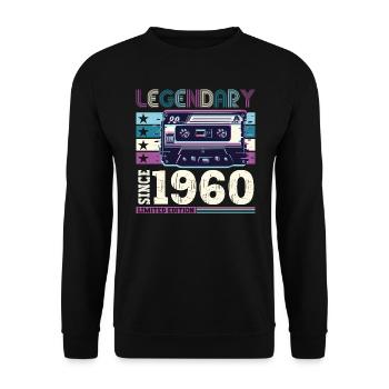 Legendary 1960 62nd Birthday Gift Men - Fun - Unisex Sweatshirt - black - Front - Alina (178cm) & Michal (187cm)