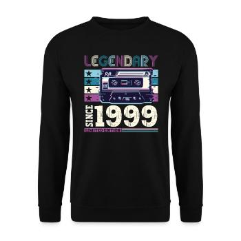 Légendaire 1999 23e anniversaire Cadeau Hommes - Amusant - Sweat-shirt Unisexe - noir - Devant - Alina (178cm) & Michal (187cm)