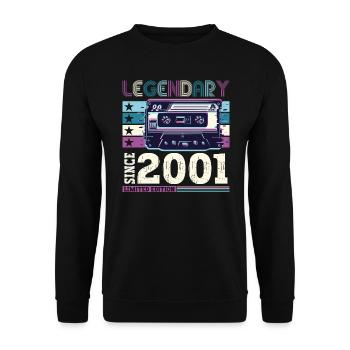 Légendaire 2001 21st Birthday Gift Hommes - Fun - Sweat-shirt Unisexe - noir - Devant - Alina (178cm) & Michal (187cm)
