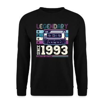 Legendary 1993 29th Birthday Gift Men - Fun - Unisex Sweatshirt - black - Front - Alina (178cm) & Michal (187cm)
