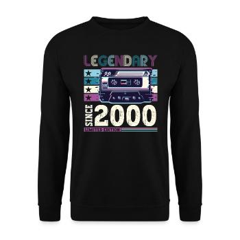Légendaire 2000 22nd Birthday Gift Hommes - Fun - Sweat-shirt Unisexe - noir - Devant - Alina (178cm) & Michal (187cm)
