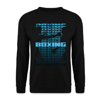 Boxing Boxeur Shadow Vintage - Sport de combat - Sweat-shirt Unisexe - noir - Devant - Alina (178cm) & Michal (187cm)
