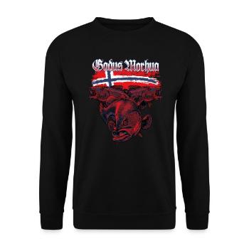GADUS MORHUA - Cod - Norway - Unisex Sweatshirt - black - Front - Alina (178cm) & Michal (187cm)