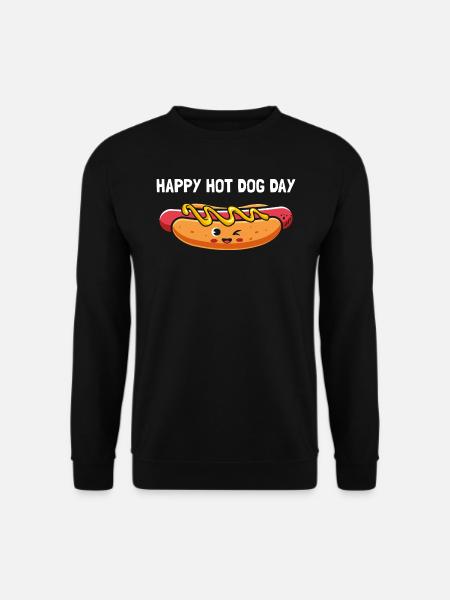 Happy hot dog day - Unisex Sweatshirt - black