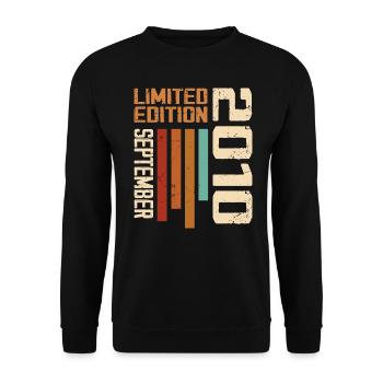 September 2010 Original Birthday Gift Idea - Unisex Sweatshirt - black - Front - Alina (178cm) & Michal (187cm)