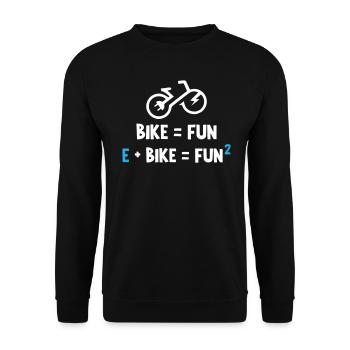 Le vélo électrique est amusant - Sweat-shirt Unisexe - noir - Devant - Alina (178cm) & Michal (187cm)