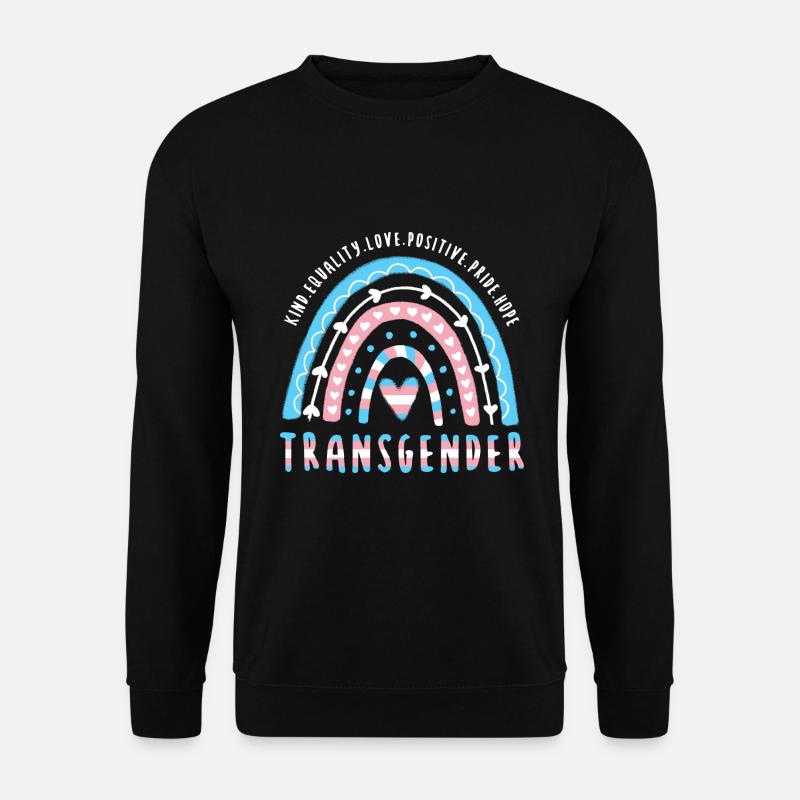 Trans Saying Transgender Rainbow - Unisex Sweatshirt - black