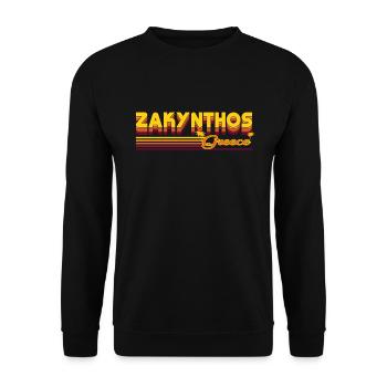 Zakynthos - Griechische Inselpracht Design - Unisex Pullover - Schwarz - Vorne - Alina (178cm) & Michal (187cm)