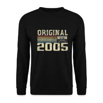 2005 Fêtes D’anniversaire - Cadeau Retro 2005 - Sweat-shirt Unisexe - noir - Devant - Alina (178cm) & Michal (187cm)