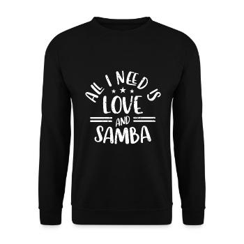 Samba - Unisex Pullover - Schwarz - Vorne - Alina (178cm) & Michal (187cm)