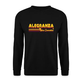 Alegranza Canary Island Design - Unisex Sweatshirt - black - Front - Alina (178cm) & Michal (187cm)