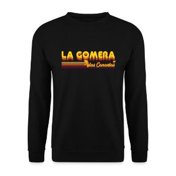 Alegranza Canary Island Design - Unisex Sweatshirt - black - Front - Alina (178cm) & Michal (187cm)