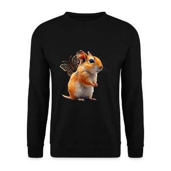 Gerbil - Unisex Sweatshirt - black - Front - Alina (178cm) & Michal (187cm)