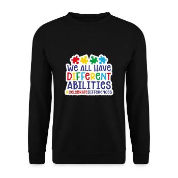 autisme - Sweat-shirt Unisexe - noir - Devant - Alina (178cm) & Michal (187cm)