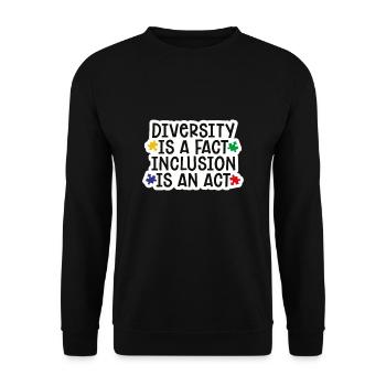 Autism diversity inclusion gift - Unisex Sweatshirt - black - Front - Alina (178cm) & Michal (187cm)