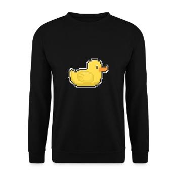 Ente Gamer Pixel Cadeau Shirt - Sweat-shirt Unisexe - noir - Devant - Alina (178cm) & Michal (187cm)