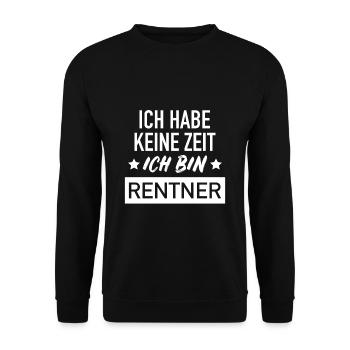 Rentner - Unisex Pullover - Schwarz - Vorne - Alina (178cm) & Michal (187cm)