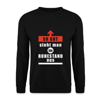Renter 2019 Alter Rente Arbeit Leben Geschenk - Unisex Pullover - Schwarz - Vorne - Alina (178cm) & Michal (187cm)