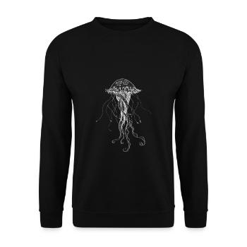 jellyfish - Unisex Sweatshirt - black - Front - Alina (178cm) & Michal (187cm)
