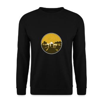 Reise - Unisex Pullover - Schwarz - Vorne - Alina (178cm) & Michal (187cm)
