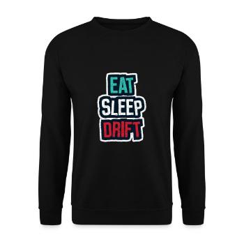 Tuning: Eat Sleep Drift - Unisex Sweatshirt - black - Front - Alina (178cm) & Michal (187cm)