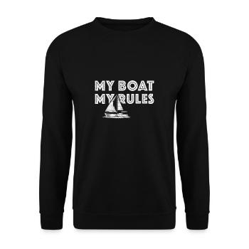 Segeln Segelboot - Unisex Pullover - Schwarz - Vorne - Alina (178cm) & Michal (187cm)