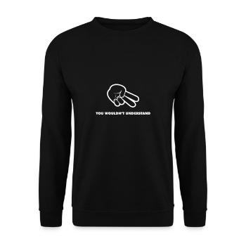 Biker greeting - Unisex Sweatshirt - black - Front - Alina (178cm) & Michal (187cm)