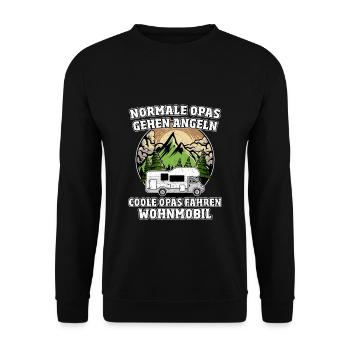 Motorhome - campeur cool - Sweat-shirt Unisexe - noir - Devant - Alina (178cm) & Michal (187cm)