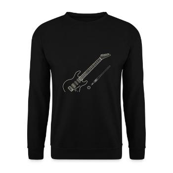 guitare électrique - Sweat-shirt Unisexe - noir - Devant - Alina (178cm) & Michal (187cm)
