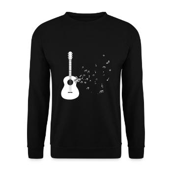 guitare - Sweat-shirt Unisexe - noir - Devant - Alina (178cm) & Michal (187cm)