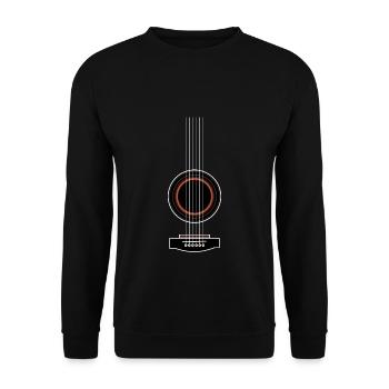 guitare - Sweat-shirt Unisexe - noir - Devant - Alina (178cm) & Michal (187cm)