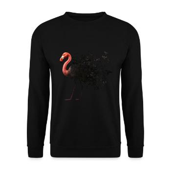 Flamingo - Unisex Sweatshirt - black - Front - Alina (178cm) & Michal (187cm)