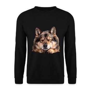 Vallhund suédois - Sweat-shirt Unisexe - noir - Devant - Alina (178cm) & Michal (187cm)