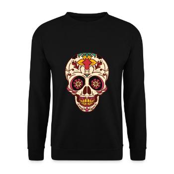Cinco de Mayo Skull - Unisex Sweatshirt - black - Front - Alina (178cm) & Michal (187cm)