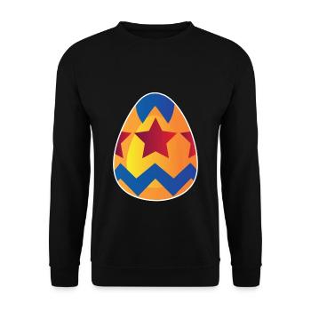 Easter egg - Unisex Sweatshirt - black - Front - Alina (178cm) & Michal (187cm)