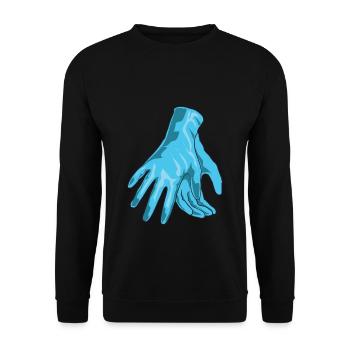 Handschuhe OP Arzt - Unisex Pullover - Schwarz - Vorne - Alina (178cm) & Michal (187cm)
