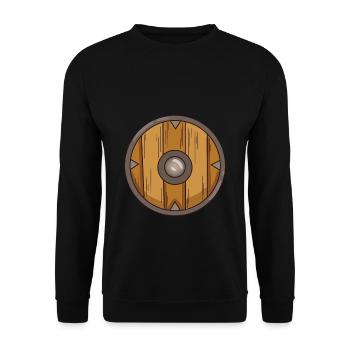 Schild - Unisex Pullover - Schwarz - Vorne - Alina (178cm) & Michal (187cm)