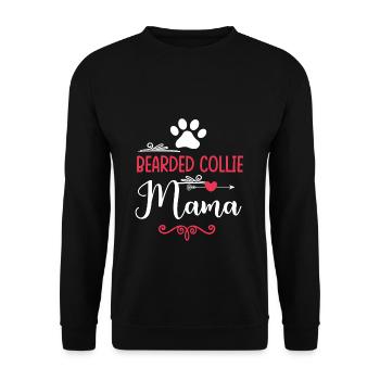 Bearded Collie Mama - Sweat-shirt Unisexe - noir - Devant - Alina (178cm) & Michal (187cm)