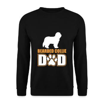 Bearded Collie Dad - Sweat-shirt Unisexe - noir - Devant - Alina (178cm) & Michal (187cm)