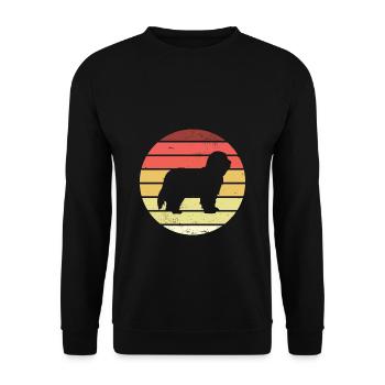 Bearded Collie Retro - Sweat-shirt Unisexe - noir - Devant - Alina (178cm) & Michal (187cm)