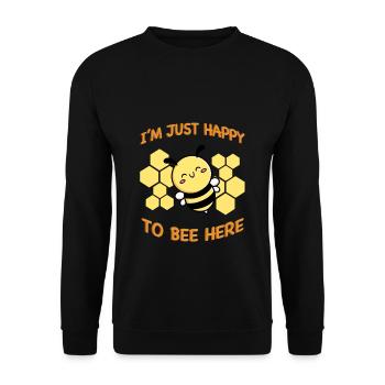 Biene Bienchen Imker - Unisex Pullover - Schwarz - Vorne - Alina (178cm) & Michal (187cm)