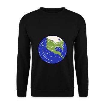 Solar System Planet Earth - Unisex Sweatshirt - black - Front - Alina (178cm) & Michal (187cm)