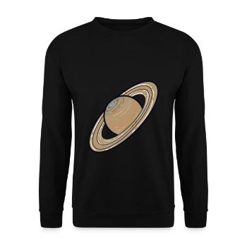 Planète du système solaire Saturne - Sweat-shirt Unisexe - noir - Devant - Alina (178cm) & Michal (187cm)