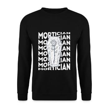 Bestatter Bestattung - Unisex Pullover - Schwarz - Vorne - Alina (178cm) & Michal (187cm)