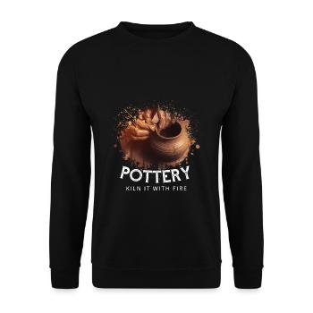 Potter Pottery - Unisex Sweatshirt - black - Front - Alina (178cm) & Michal (187cm)