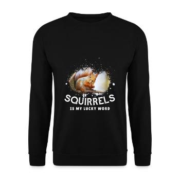 Écureuil - Sweat-shirt Unisexe - noir - Devant - Alina (178cm) & Michal (187cm)
