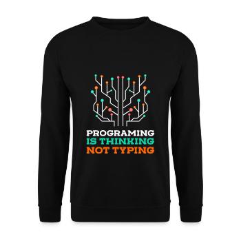 Programmer Coder Nerd - Unisex Sweatshirt - black - Front - Alina (178cm) & Michal (187cm)